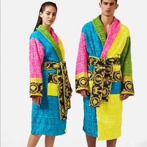 colorful versace robe